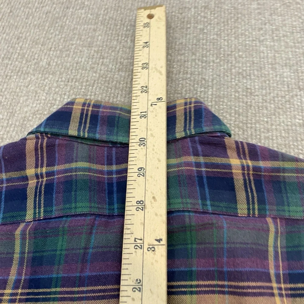 Polo Ralph Lauren Shirt Mens Medium Plaid Woven Long Sleeve 90s Classic Preppy